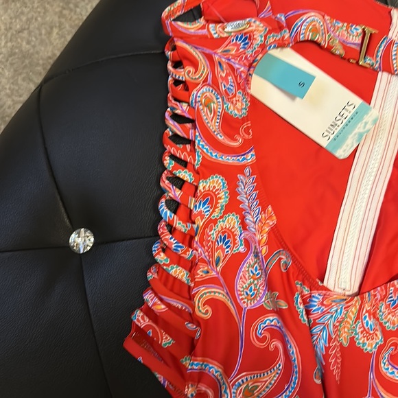 Everything But Water Cutout and zippered one piece - Picture 4 of 5